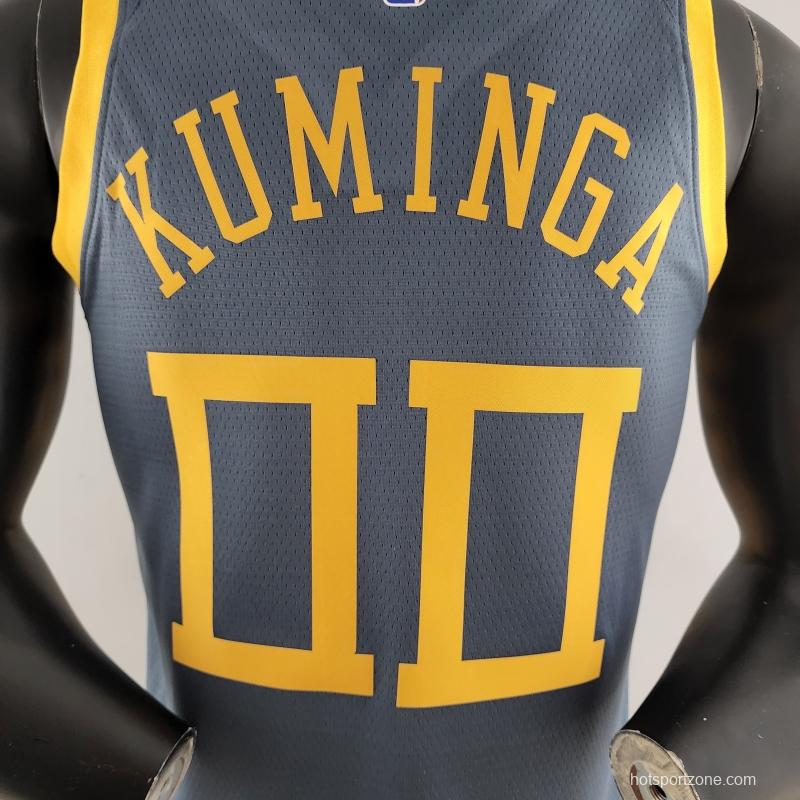 2018 KUMINGA#00 Golden State Warriors Grey NBA Jersey
