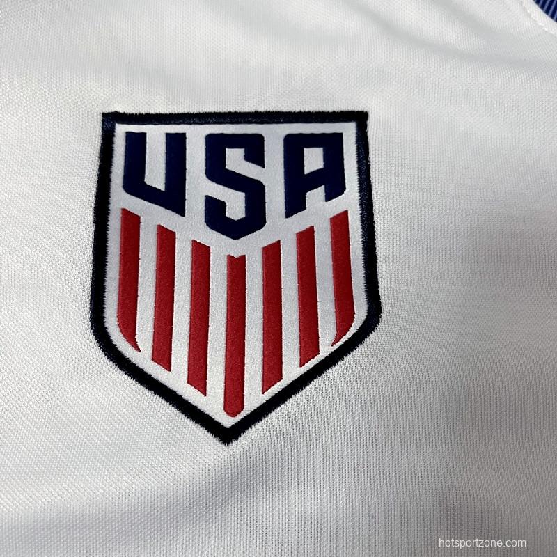 Retro 2016 USA Home Soccer Jersey