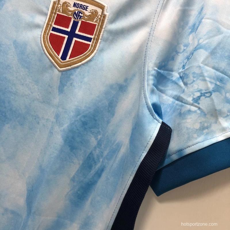 Retro 2021 Norway Away Soccer Jersey