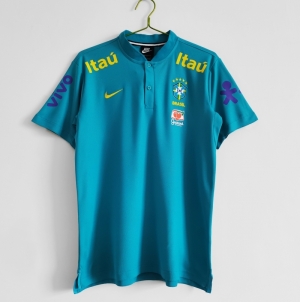Retro 2021 Brazil Blue Training POLO Shirt