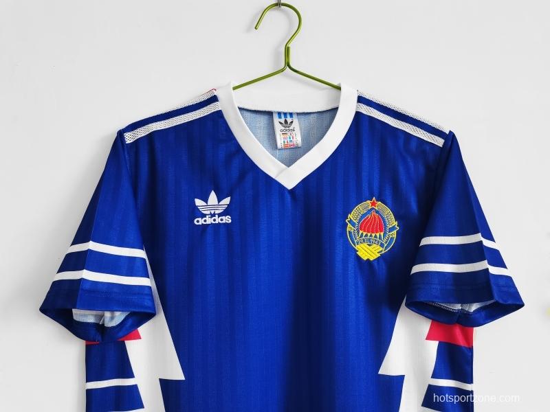 Retro 1990 Yugoslavia Home Soccer Jersey