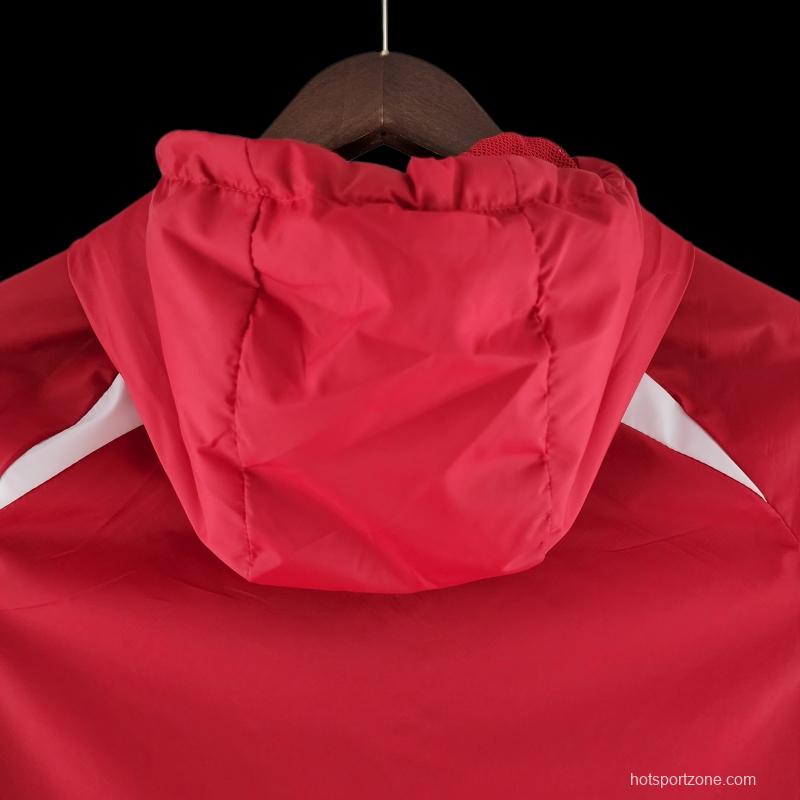 22/23 Liverpool Windbreaker Red And White