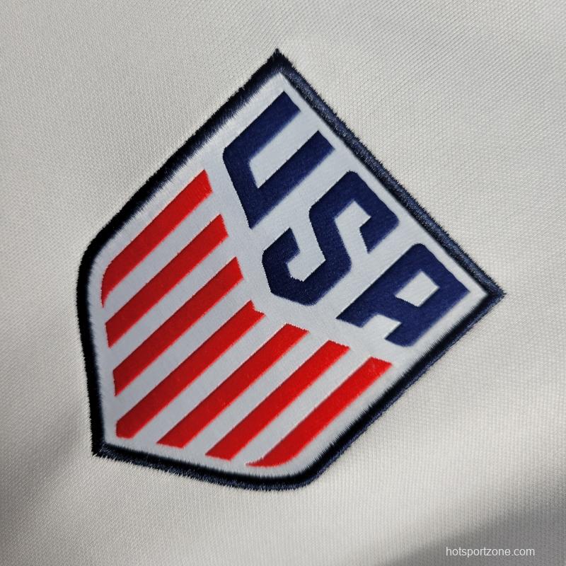 Retro 2019 USA Home Soccer Jersey