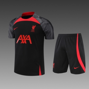22/23 Liverpool F.C. Black Jersey +Shorts