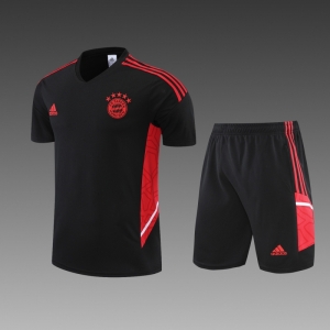 22/23 FC Bayern Munich Munich Black/Red Jersey +Shorts