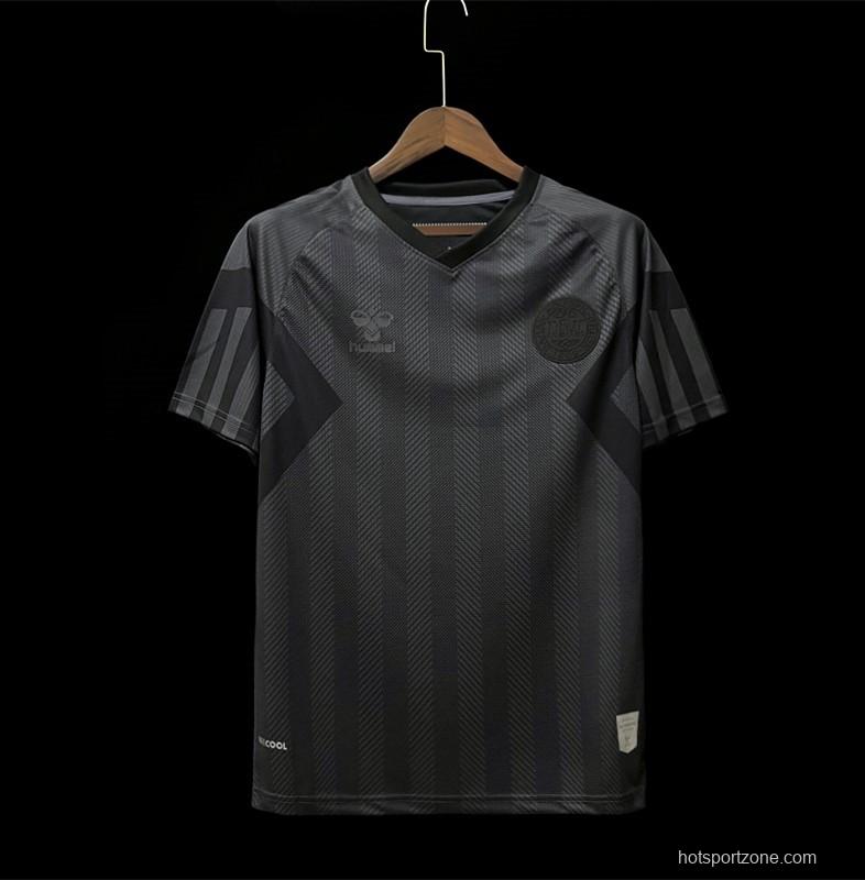 2022 Denmark Away Black Soccer Jersey