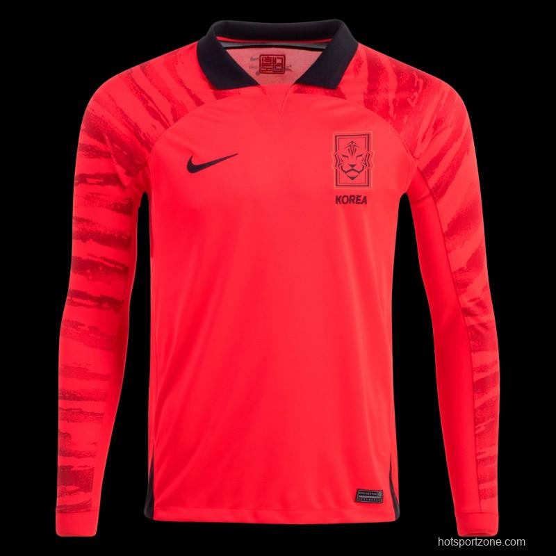 2022 Korea Home Long Sleeve Jersey