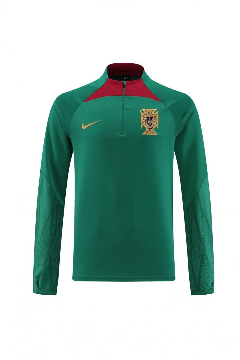 2022 Portugal Half Zipper Green Tracksuit