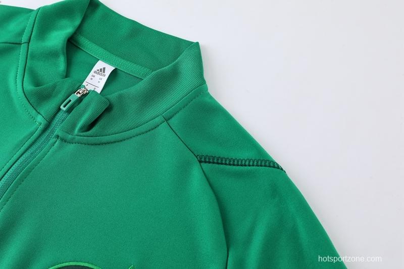 2022 Mexico Green Full Zipper Tracksuit