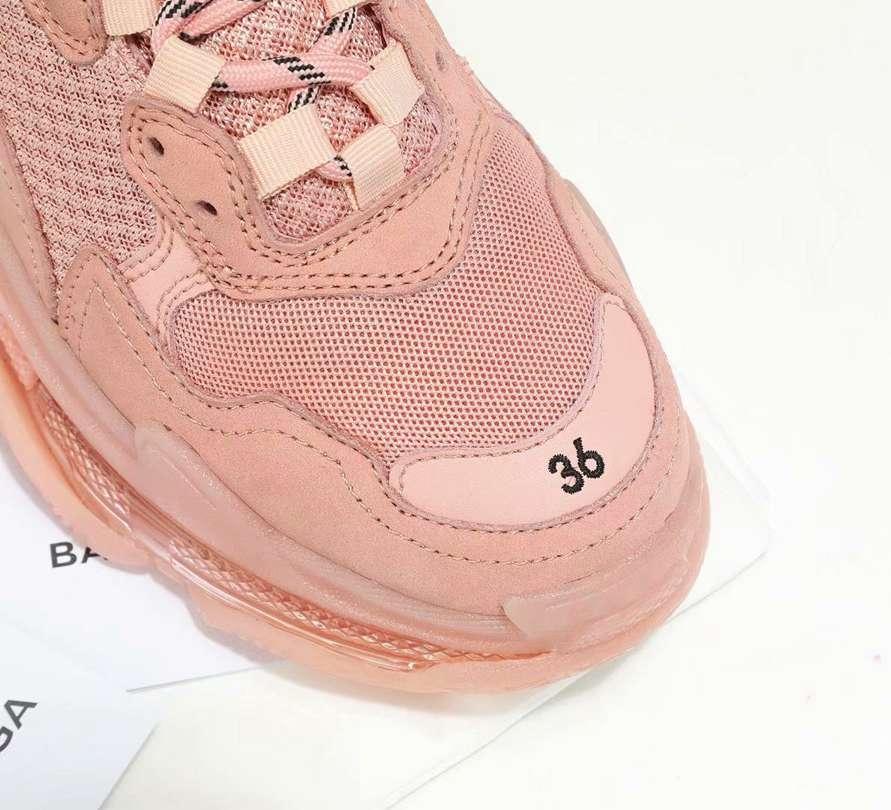 Men/Women Balenciaga Triple S Clear Sole Pink Sneaker Item 6380380