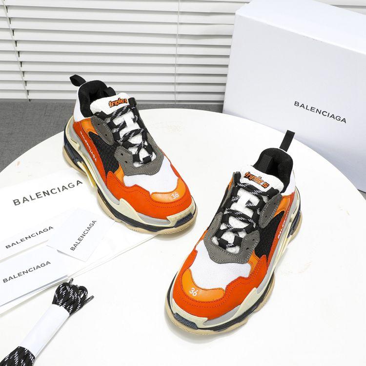 Men/Women Balenciaga Triple S Sneaker Orange Item 6380340