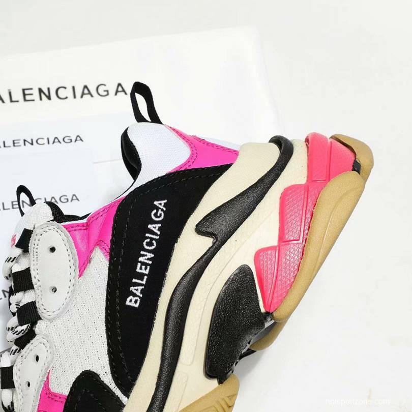 Men/Women Balenciaga Triple S  Sneaker Pink/Black/White