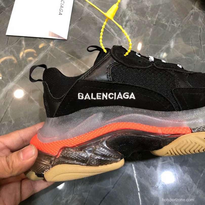 Men/Women Balenciaga Triple S MutiColor Clear Sole Black Sneaker Item 6380400