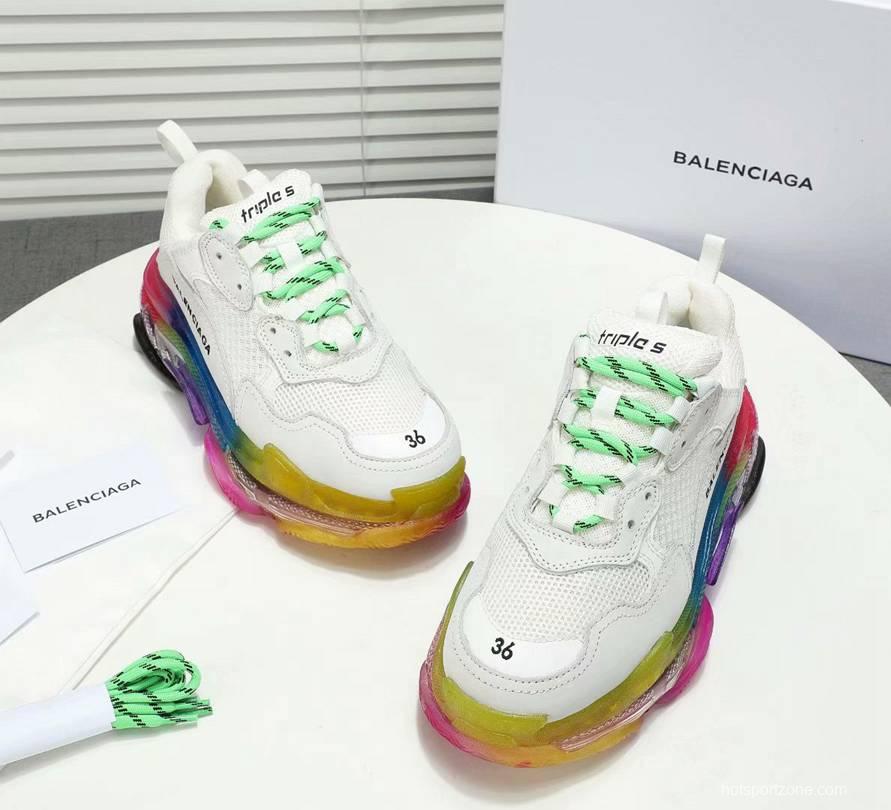 Men/Women Balenciaga Triple S Sneaker White Item 6380340