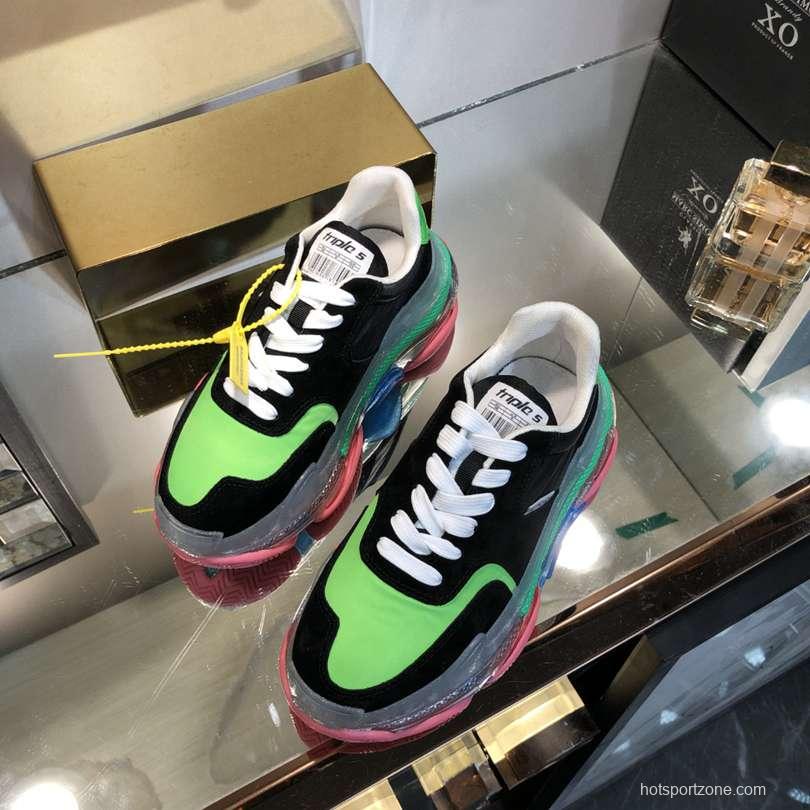 Men/Women Balenciaga Triple S 2.0 Sneaker Black/Green