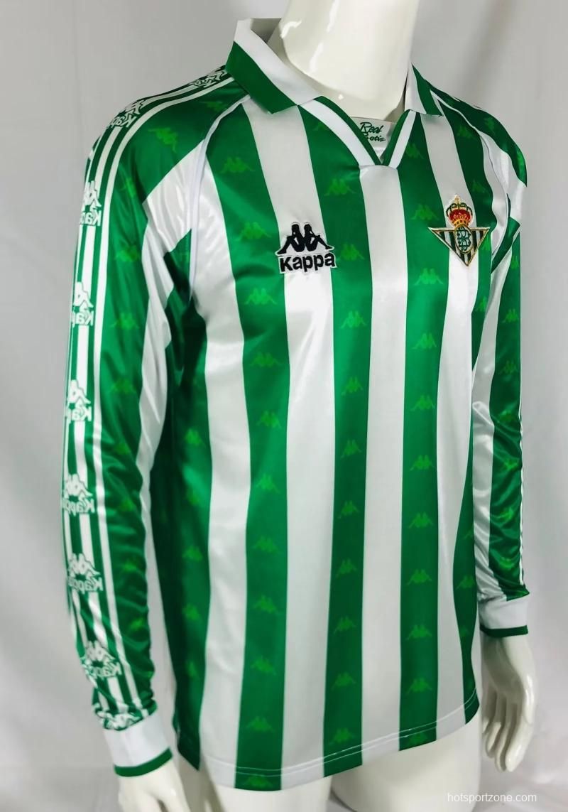 Retro 95/96 Real Betis Home Long Sleeve Jersey