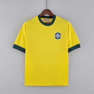 Retro 1970 Brazil Home Jersey 10#Pelé Commemorate The King Of Football