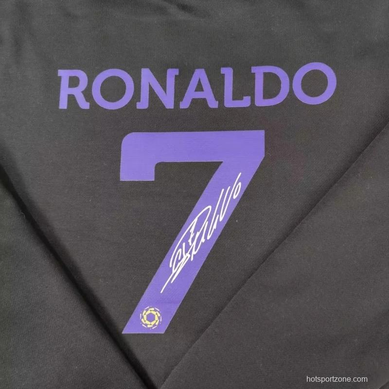 22/23 Al-Nassr FC Home CR7 Ronaldo Black Tracksuit Hoodie