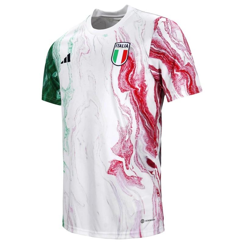 2022 Italy FIGC Pre-Match White Jersey