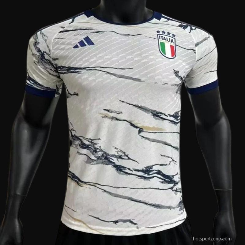 Player Version 2023 Italy Away White Jersey