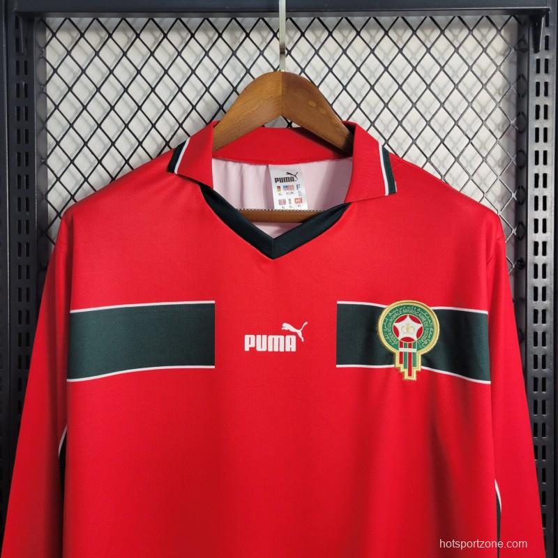 Retro Long-sleeved 1998 Morocco Third Red Jersey