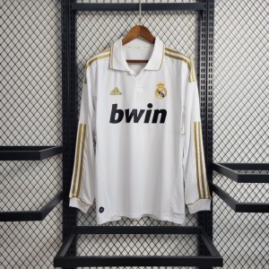 Retro Real Madrid 11/12 Long Sleeve Home Jersey