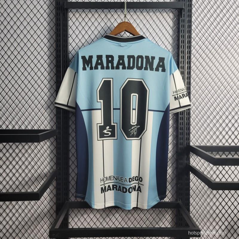 Retro 2001 Argentina Maradona #10 Commemorative Edition Jersey