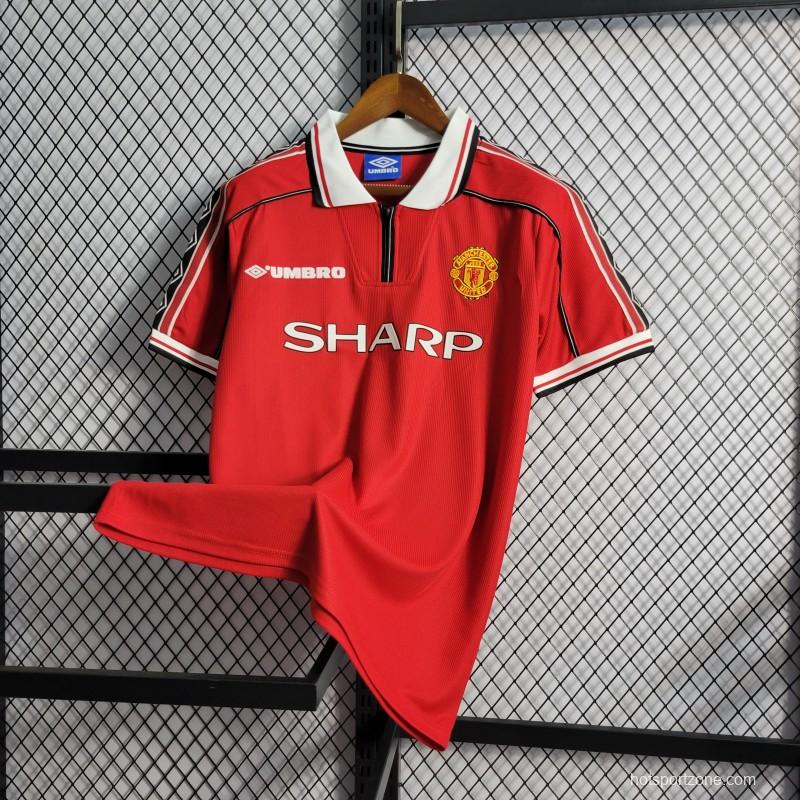 Retro 98-99 Manchester United Home Jersey