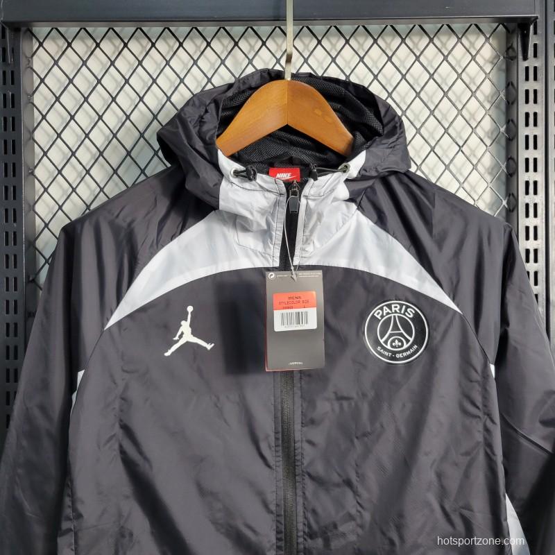 23-24 PSG Black Windbreaker