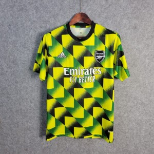 22/23 Arsenal Yellow/Green Pre-Match Jersey