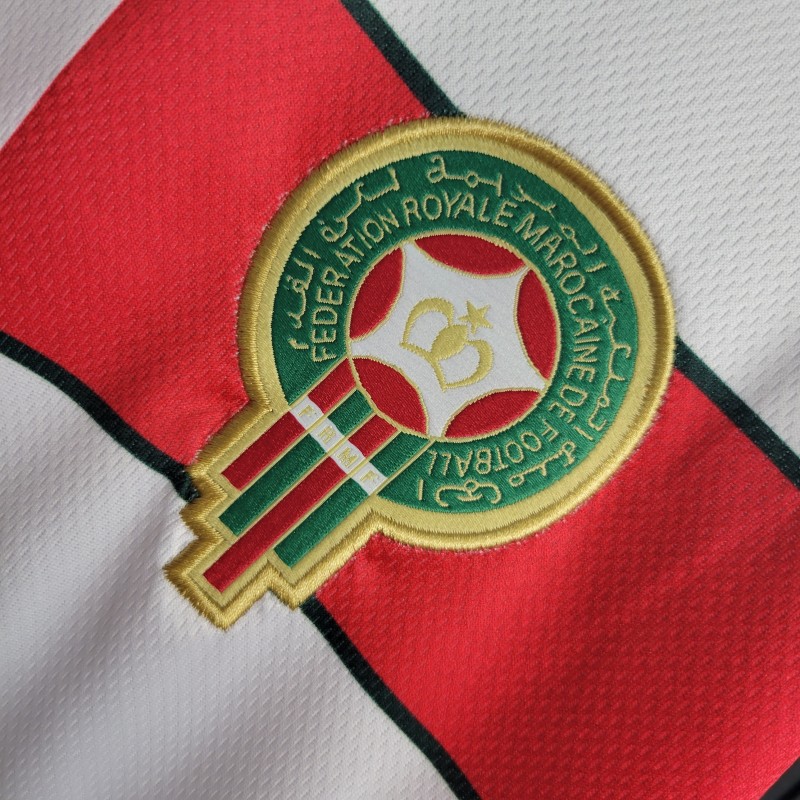 Retro Long Sleeve 1998 Morocco Away Soccer Jersey
