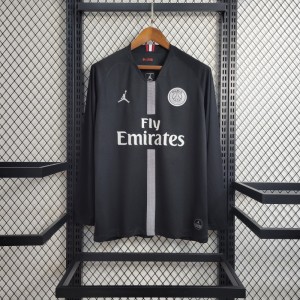 Retro Long Sleeve 18-19 PSG Black Champions League Jersey