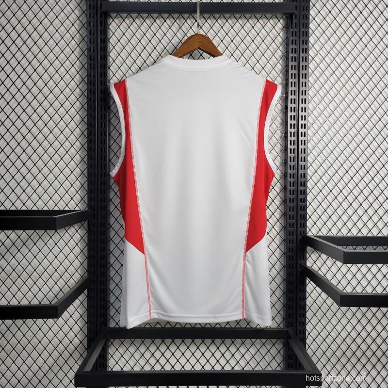 23-24 Flamengo Training Jersey White Tank Top