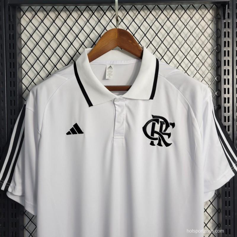 23-24 Flamengo White POLO Shirt