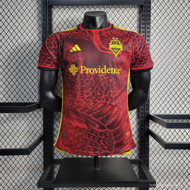 Player Version 23-24 Seattle Sounders Away Red Jersey