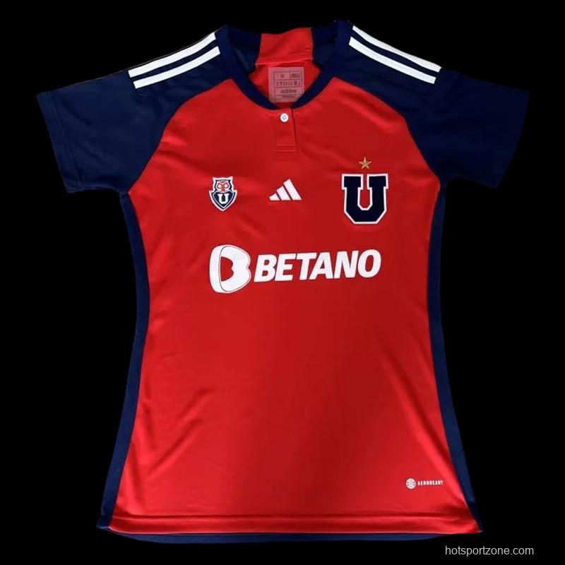 23/24 Women Club Universidad De Chile Away Red Jersey
