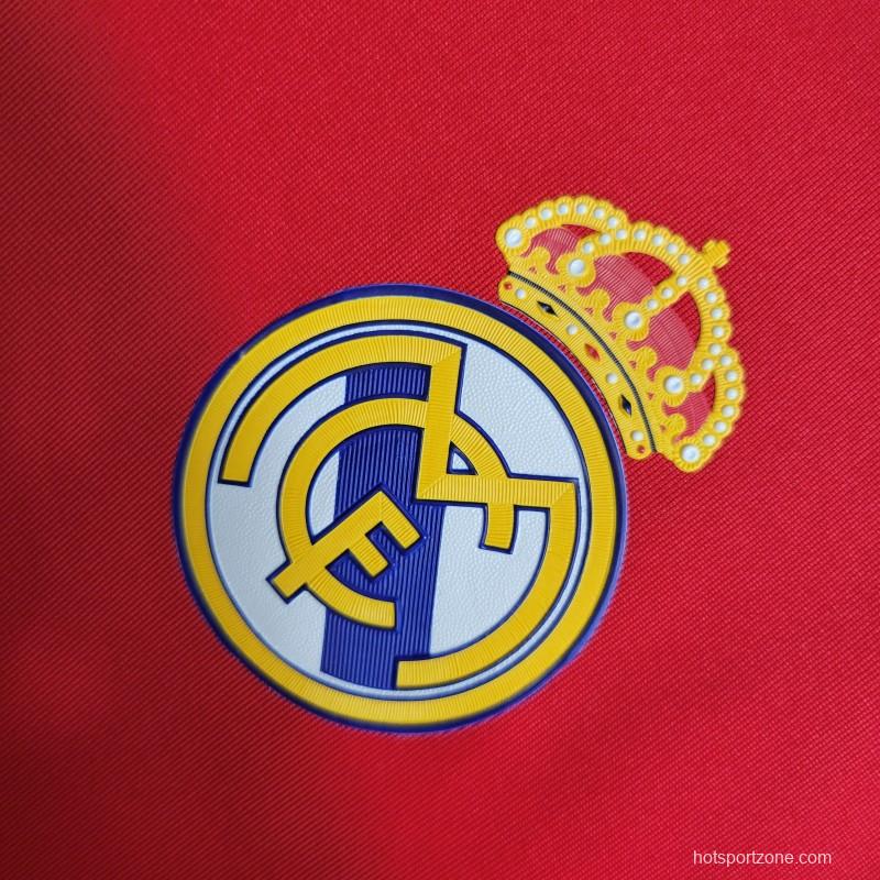 Retro Long Sleeve 11-12 Real Madrid Away Red Jersey