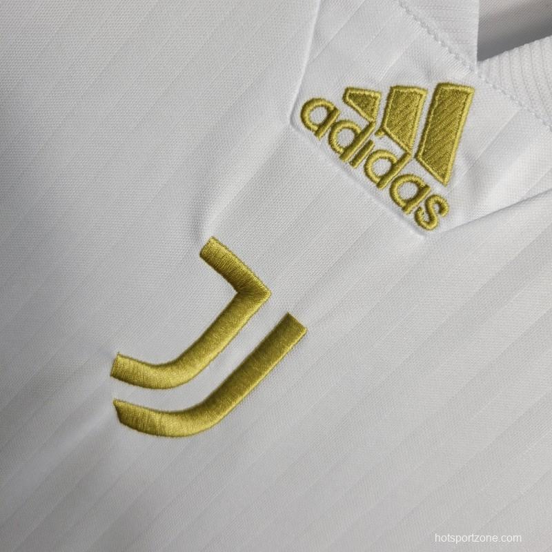 23-24 Juventus White Icon Jersey Embroidery Logo