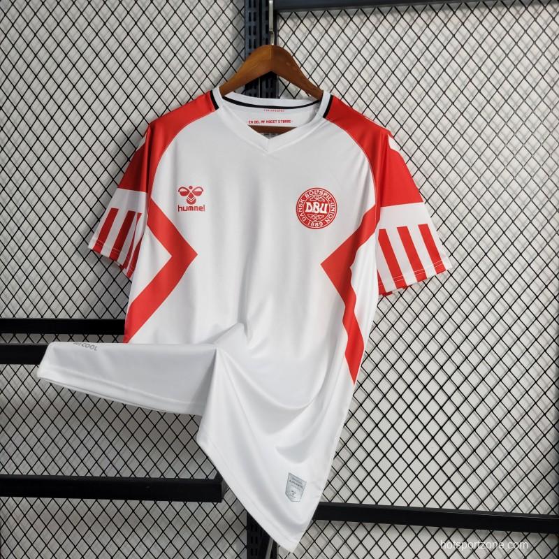23-24 Denmark Away White Jersey