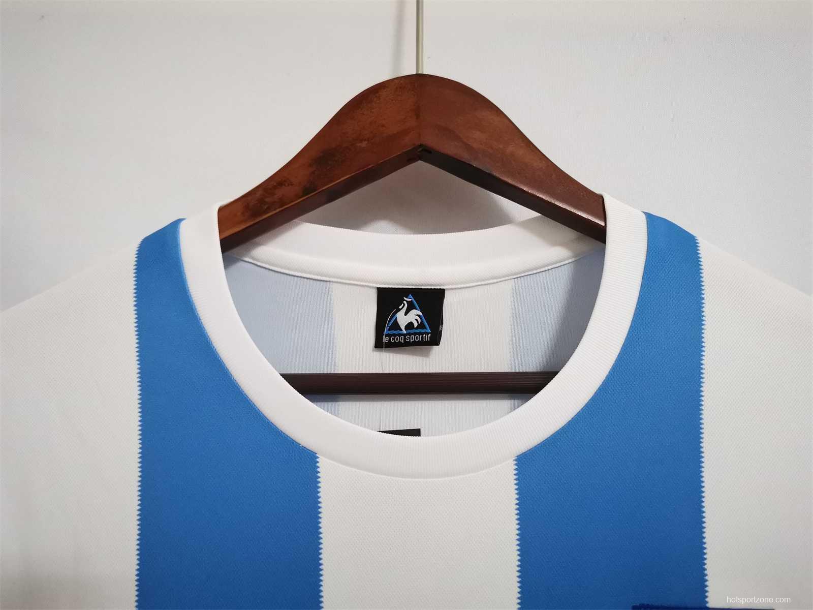 Retro 1986 Argentina Home Long Sleeve Jersey