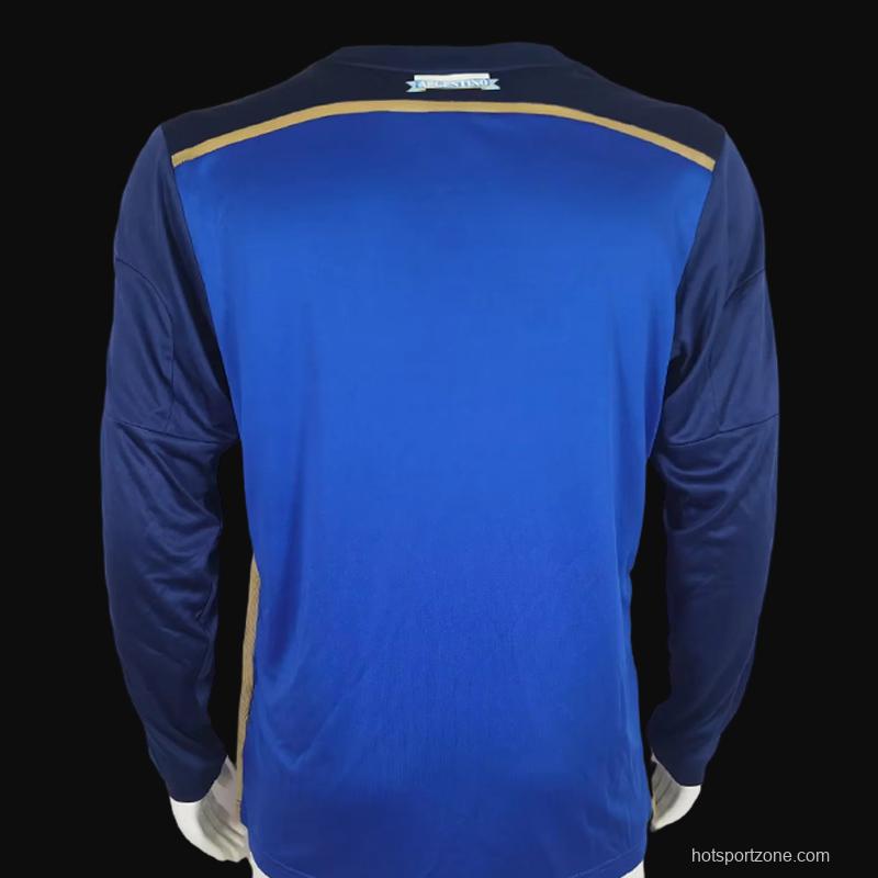 Retro 2014 Argentina Home Long Sleeve Soccer Jersey