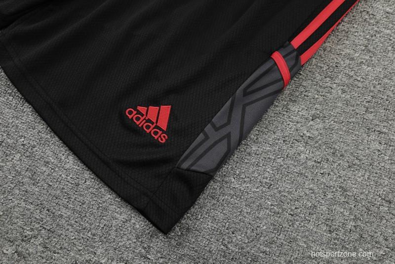 23-24 Bayern Munich Black Red Vest Jersey+Shorts