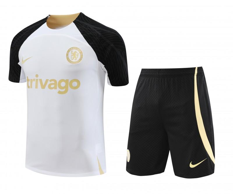 23-24 Chelsea White Black Short Sleeve+Shorts