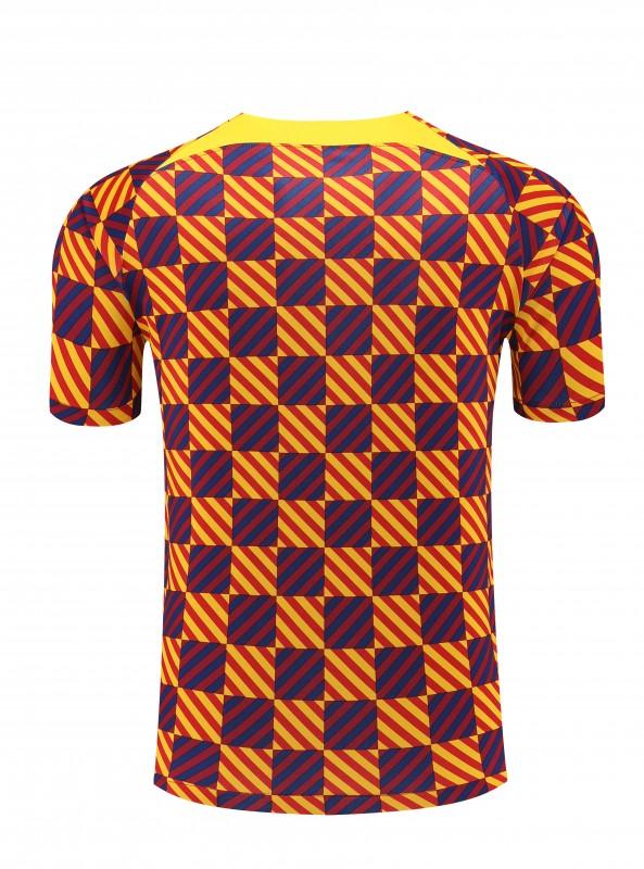 23-24 Barcelona Special Orange Grid Short Sleeve+Shorts