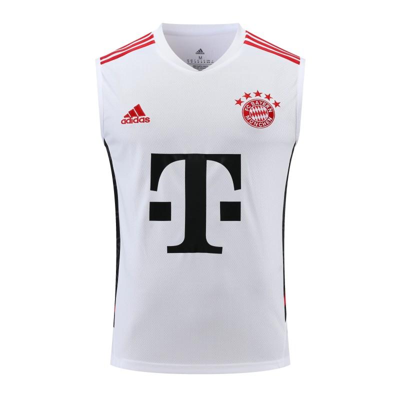23-24 Bayern Munich White Black Vest Jersey+Shorts