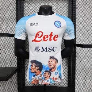Player Version SSC Napoli Face Game Hirving Lozano Champion Jersey