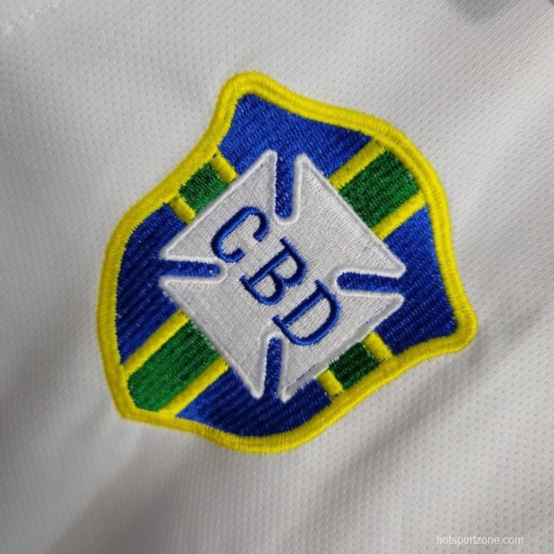Retro 2004 Brazil White Jersey
