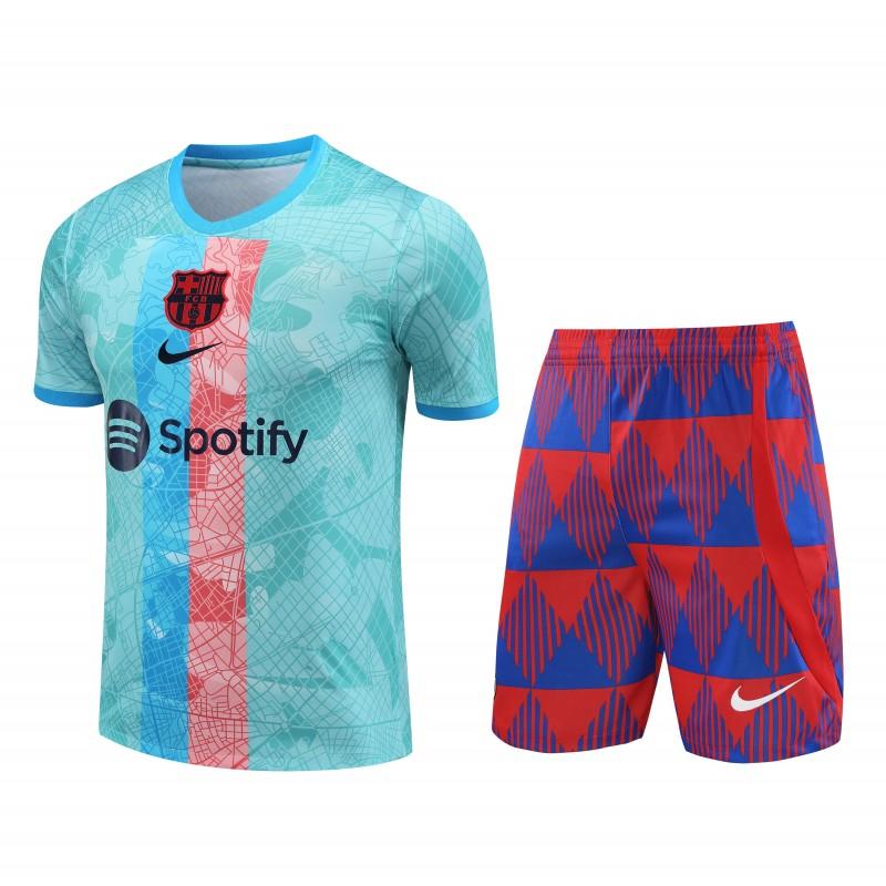 23-24  Barcelona Sky Blue Short Sleeve Jersey+Shorts