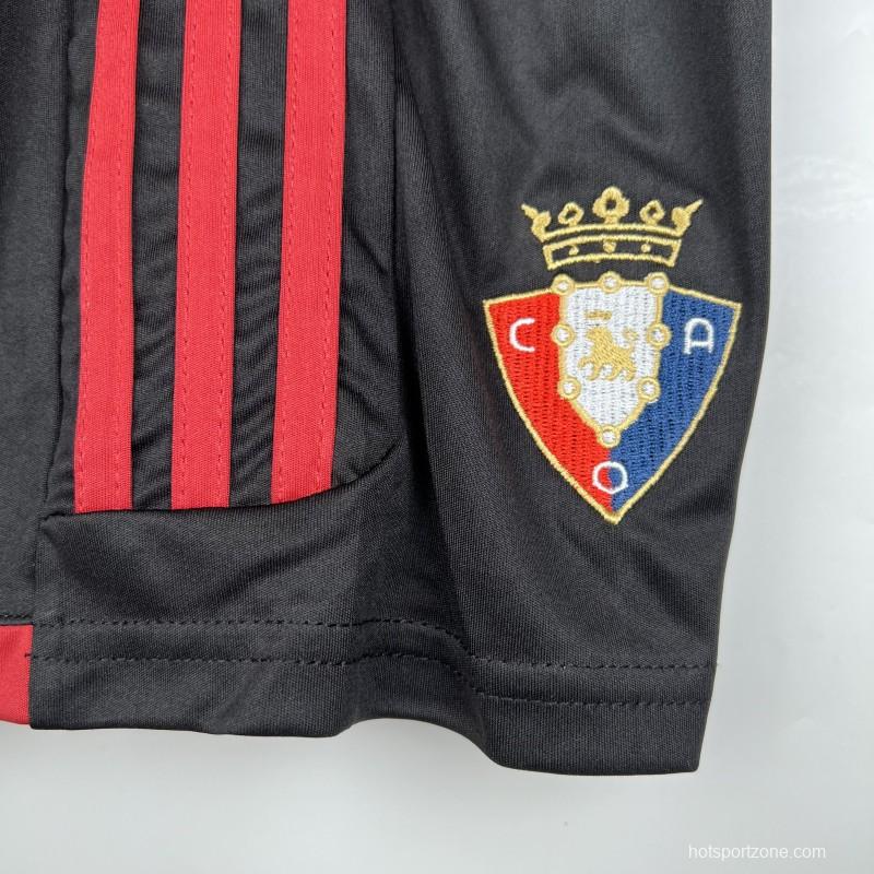 23/24 Kids Osasuna Copa Del Rey Red Jersey Size 16-28 With Full Patches