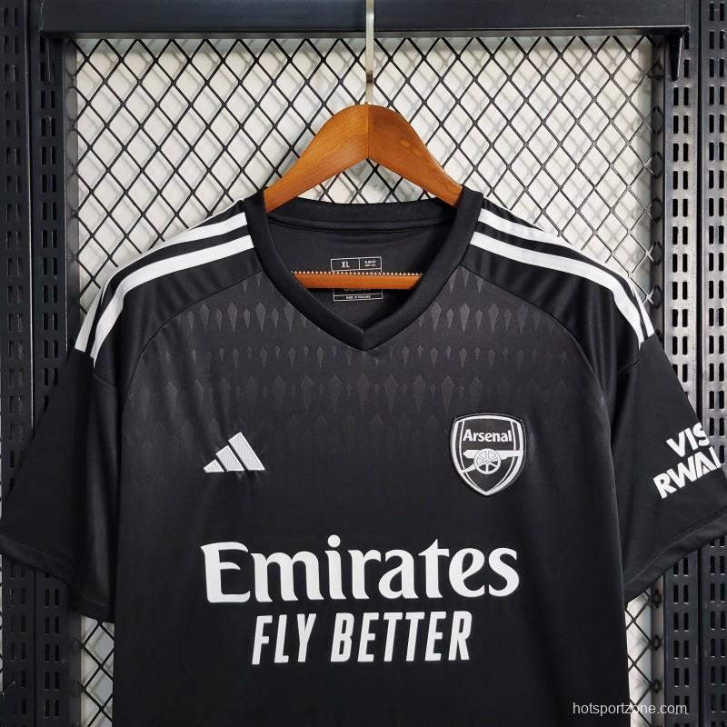 23-24 Arsenal Black Goalkeeper Jersey